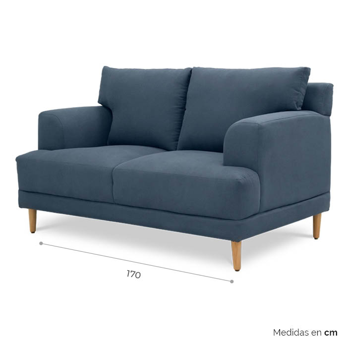 Love Tela Azul Oscuro Nuza | Love Seat | salas